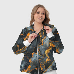 Женский 3D-костюм Черный мрамор с золотом, цвет: 3D-белый — фото 2