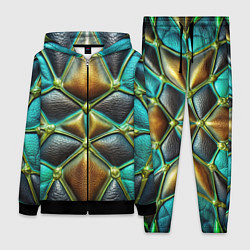 Женский 3D-костюм Объемная футуристичная объемная текстура из кожи, цвет: 3D-черный