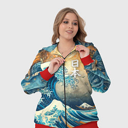 Женский 3D-костюм Коллаж с Японской волной - нейросеть, цвет: 3D-красный — фото 2