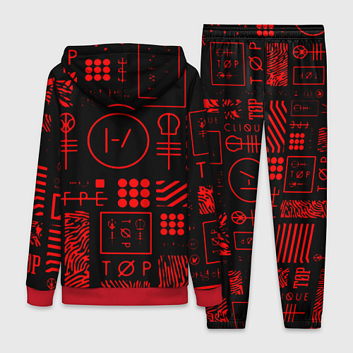 Женский костюм Twenty one pilots pattern rock / 3D-Красный – фото 2
