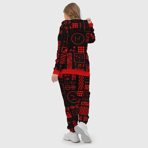 Женский костюм Twenty one pilots pattern rock / 3D-Красный – фото 5