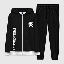Женский 3D-костюм Peugeot logo white, цвет: 3D-белый