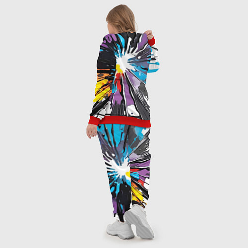 Женский костюм Кляксы краски - абстракция / 3D-Красный – фото 5