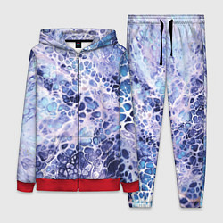 Женский 3D-костюм Абстракция текстура воды и мрамора, цвет: 3D-красный