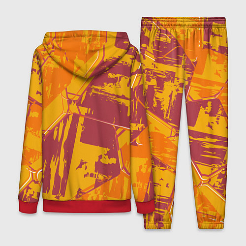 Женский костюм Яркий абстрактный паттерн для спорта / 3D-Красный – фото 2