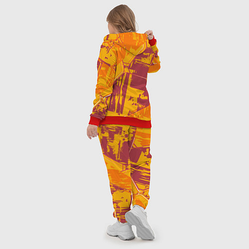 Женский костюм Яркий абстрактный паттерн для спорта / 3D-Красный – фото 5