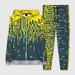 Женский 3D-костюм Яркий абстрактный геометрический рисунок для спорт, цвет: 3D-меланж