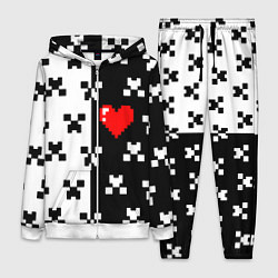 Женский 3D-костюм Minecraft pattern love, цвет: 3D-белый