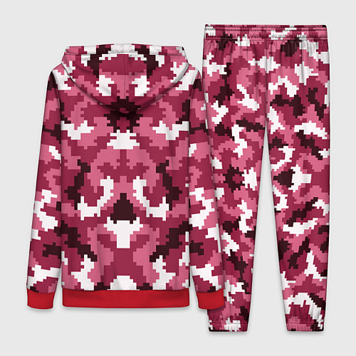 Женский костюм Розовые пиксели камуфляж / 3D-Красный – фото 2