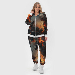 Женский 3D-костюм Эпичный взрыв из камней, цвет: 3D-белый — фото 2