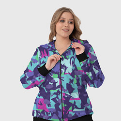 Женский 3D-костюм Абстрактный фон со спортивным узором, цвет: 3D-черный — фото 2