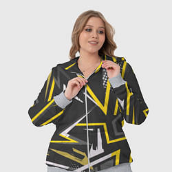 Женский 3D-костюм Абстрактный фон со спортивным узором, цвет: 3D-меланж — фото 2