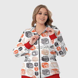 Женский 3D-костюм Орнамент суши паттерн, цвет: 3D-красный — фото 2