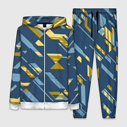 Женский 3D-костюм Абстракция текстуры спортивной формы, цвет: 3D-белый