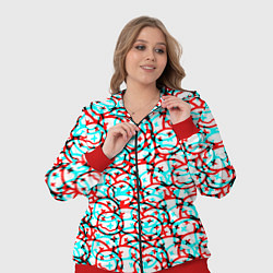 Женский 3D-костюм Nirvana smile glitch, цвет: 3D-красный — фото 2