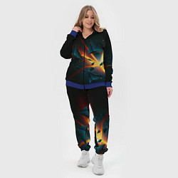 Женский 3D-костюм Разлом плиты - абстрактная расщелина, цвет: 3D-синий — фото 2