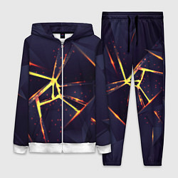 Женский 3D-костюм Золотые яркие неоновые плиты, цвет: 3D-белый