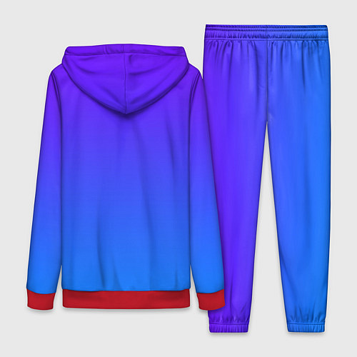 Женский костюм Фиолетово синий градиент / 3D-Красный – фото 2