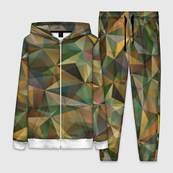 Женский 3D-костюм Милитари абстракция стекло, цвет: 3D-белый