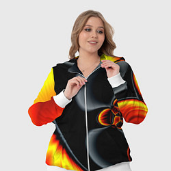 Женский 3D-костюм Фрактальный узор абстракция, цвет: 3D-белый — фото 2