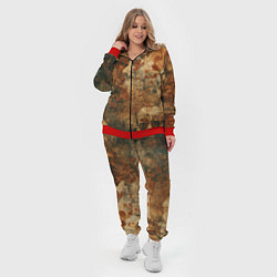 Женский 3D-костюм Грязный гранж с черепами, цвет: 3D-красный — фото 2