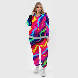 Женский 3D-костюм Абстракция из неоновых молний - нейроарт, цвет: 3D-меланж — фото 2