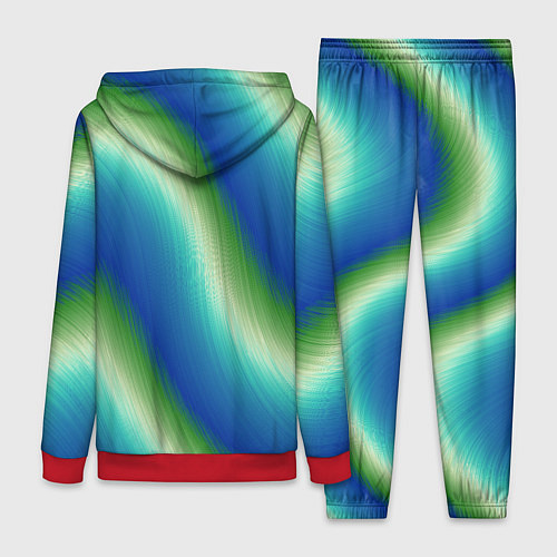 Женский костюм Морская волна арт / 3D-Красный – фото 2