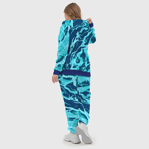 Женский костюм Морской сине-голубой абстракция / 3D-Синий – фото 5