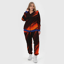 Женский 3D-костюм Geometry orange stripes, цвет: 3D-синий — фото 2