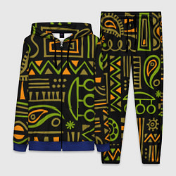 Женский 3D-костюм Abstract ethnic theme, цвет: 3D-синий