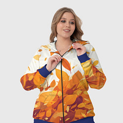 Женский 3D-костюм Осенние опавшие листья, цвет: 3D-синий — фото 2