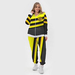 Женский 3D-костюм Герб РФ геометрия линии, цвет: 3D-белый — фото 2