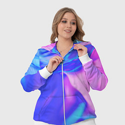 Женский 3D-костюм Неоновая текстура абстракция, цвет: 3D-белый — фото 2