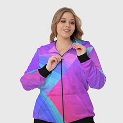 Женский 3D-костюм Неоновая геометрия полосы, цвет: 3D-черный — фото 2