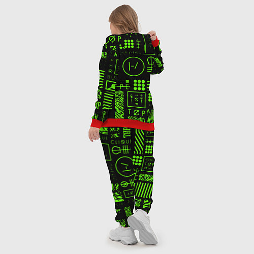 Женский костюм Twenty one pilots neon / 3D-Красный – фото 5