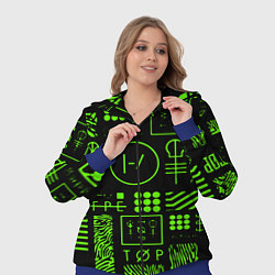 Женский 3D-костюм Twenty one pilots neon, цвет: 3D-синий — фото 2