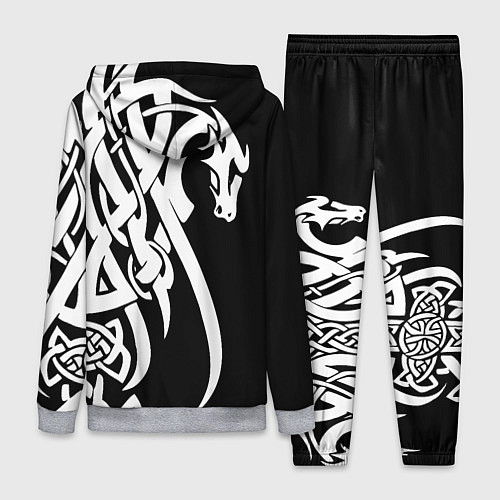 Женский костюм Языческий кельтский орнамент тату / 3D-Меланж – фото 2