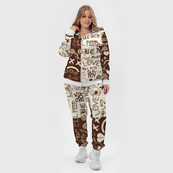 Женский 3D-костюм Lil peep retro pattern, цвет: 3D-белый — фото 2