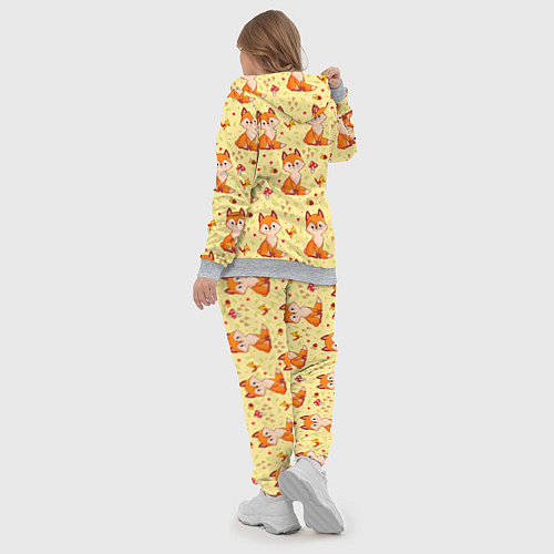 Женский костюм Рыжие лисички цветной паттерн / 3D-Меланж – фото 5