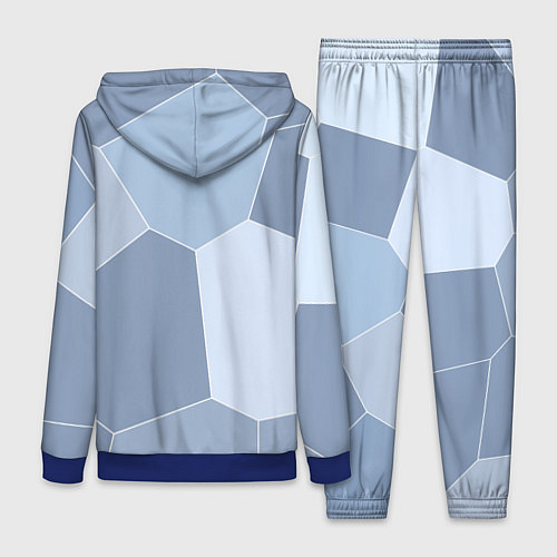 Женский костюм Стальной голубой крупная мозаика / 3D-Синий – фото 2