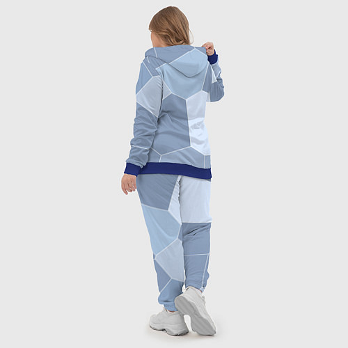 Женский костюм Стальной голубой крупная мозаика / 3D-Синий – фото 5