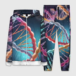 Женский 3D-костюм Разноцветный ДНК, цвет: 3D-белый