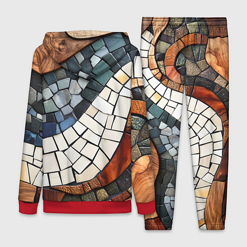 Женский костюм Плиточная мозайка / 3D-Красный – фото 2