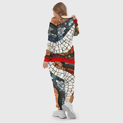 Женский костюм Плиточная мозайка / 3D-Красный – фото 5