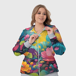 Женский 3D-костюм Лето красочные цветы, цвет: 3D-меланж — фото 2