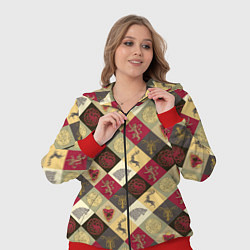 Женский 3D-костюм Лого домов Игра престолов паттерн, цвет: 3D-красный — фото 2