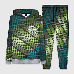 Женский 3D-костюм Nissan авто текстура узор, цвет: 3D-меланж