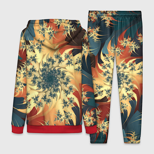 Женский костюм Оптические узоры фракталы / 3D-Красный – фото 2