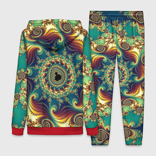 Женский костюм Оптический узор текстура / 3D-Красный – фото 2