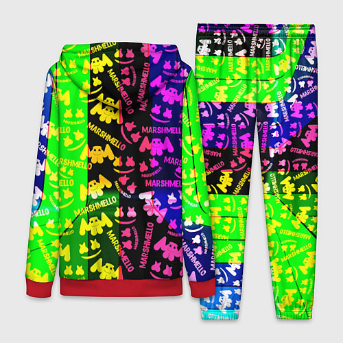 Женский костюм Marshmello pattern neon steel / 3D-Красный – фото 2